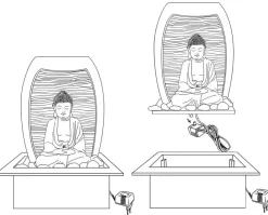 INOMHUSFONTÄN PT Buddha 27cm LED