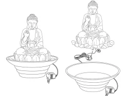 INOMHUSFONTÄN PT Buddha 24,5cm LED