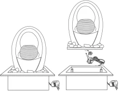INOMHUSFONTÄN PT 26,5cm LED