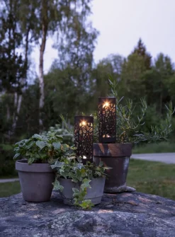 IZOLA Solcellsdekoration 18cm Svart IP44