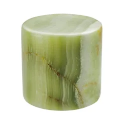 JADE Silkesmatt Bordsljus Äkta Ädelsten 8x8cm Grön