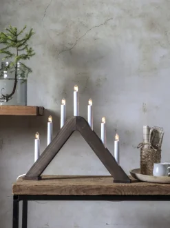 JARVE Ljusstake 7L 41cm Brunbetsad