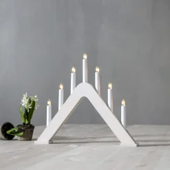 JARVE Ljusstake 7L 41cm Vitlacerad