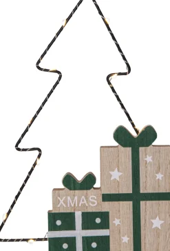 JOLLY Bordsdekoration Gran Batteri 27,5cm Grön