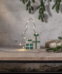 JOLLY Bordsdekoration Gran Batteri 27,5cm Grön