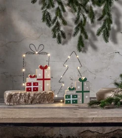 JOLLY Bordsdekoration Paket Batteri 25cm Röd