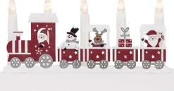 JOLLY Ljusstake Tåg Batteri 14,5cm Röd