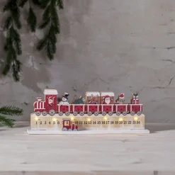 JOLLY Ljusstake Tåg Batteri 13,5cm Röd