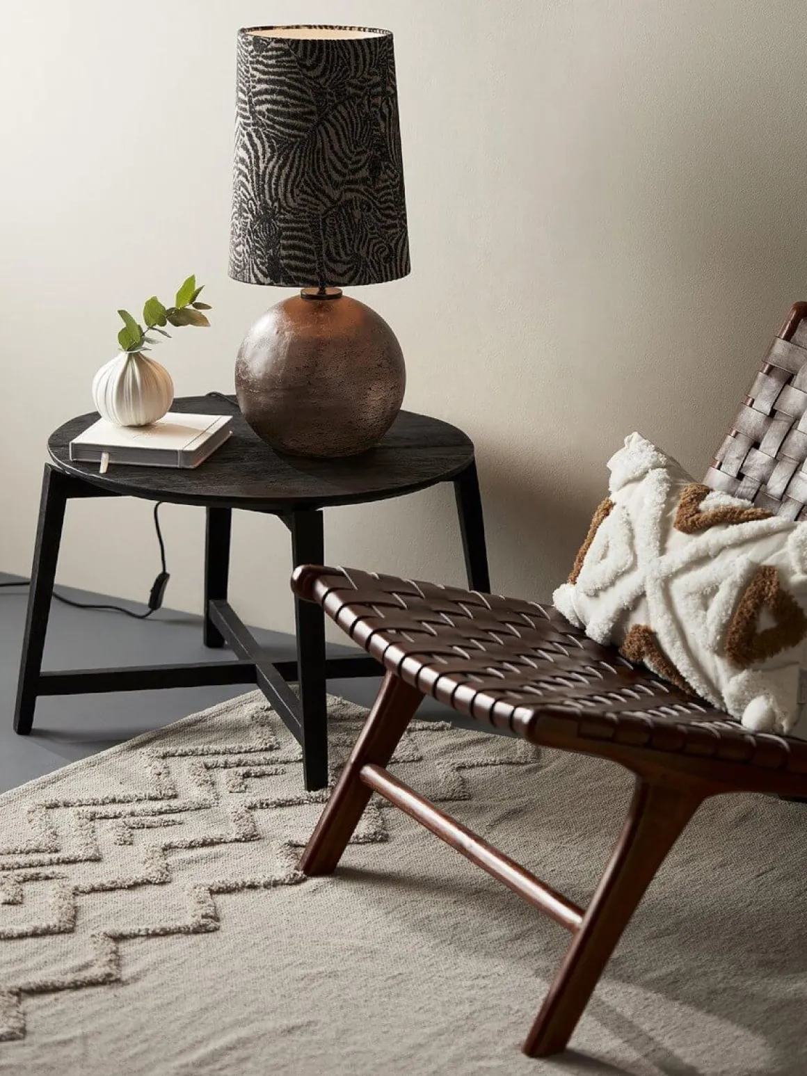 JONNA Lampfot E27 32cm Vintage Brun