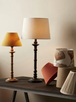 JOY Lampfot E27 50cm Svartbrun