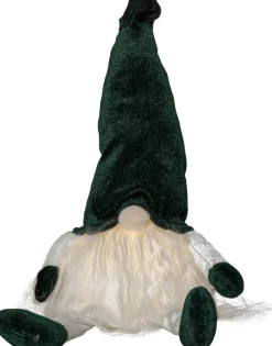 JOYLIGHT Dekorationsfigur Tomte Batteri 44cm Grön