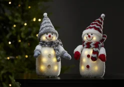 JOYLIGHT Tomte Dekoration 38cm Röd/Vit