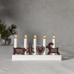 JULIA Ljusstake 5L 28cm Brun