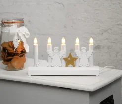 Julia Ljusstake Änglar Vit