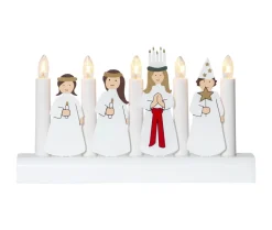 JULIA Lucia Träljusstake 28cm Vit