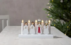 JULIA Lucia Träljusstake 28cm Vit