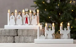 JULIA Lucia Träljusstake 28cm Vit