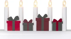 JULIA Paket Träljusstake 28cm Vit