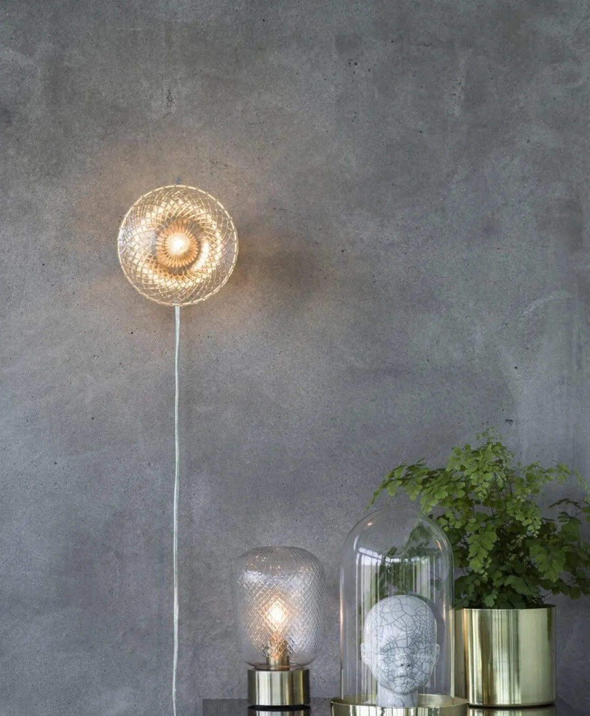 JULIETTE Vägglampa 16cm Klar/Mässing