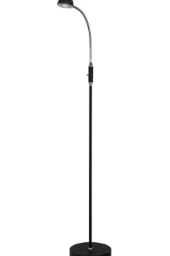 JUNO Golvlampa 128cm Svart/Krom