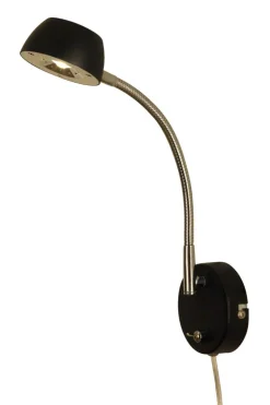 JUNO Vägglampa 28cm Svart/Krom