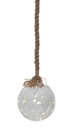 JUTTA Glasdekoration Batteri 15LED 15cm Beige