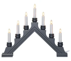 KARIN Träljusstake 42cm Grafitgrå