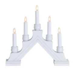 KARIN Träljusstake 30cm Vit