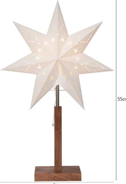 Karo Stjärna på fot 55cm Brun