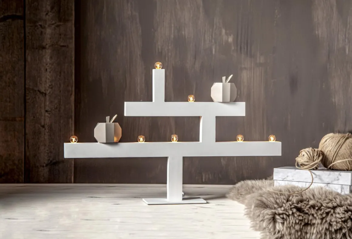 KIVIK Ljusstake 7L 62cm Vit