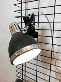 KLÄMMA Vägglampa 10cm Svart