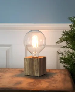 KUB Lampfot E27 9cm Brun