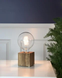 KUB Lampfot E27 9cm Brun