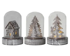 KUPOL Bordsdekoration 8,5cm LED Brun