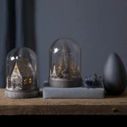 KUPOL Lykta 12,5cm LED Brun