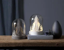 KUPOL Lykta 12,5cm LED Brun