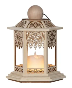 LACE Lykta 14cm LED Natur