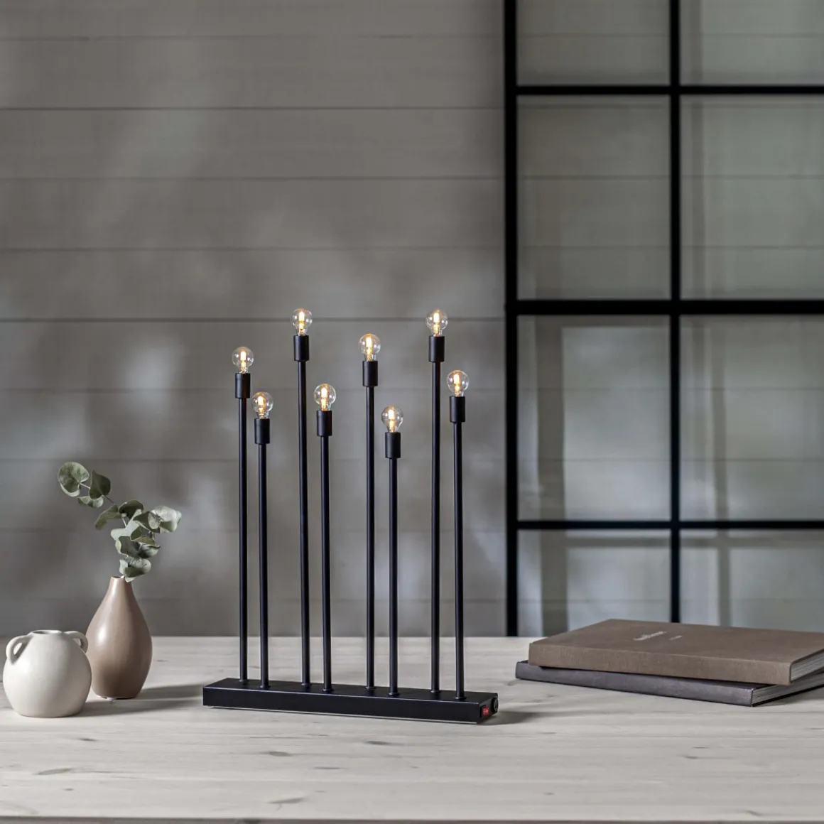 LADDA USB Ljusstake 40cm Svart