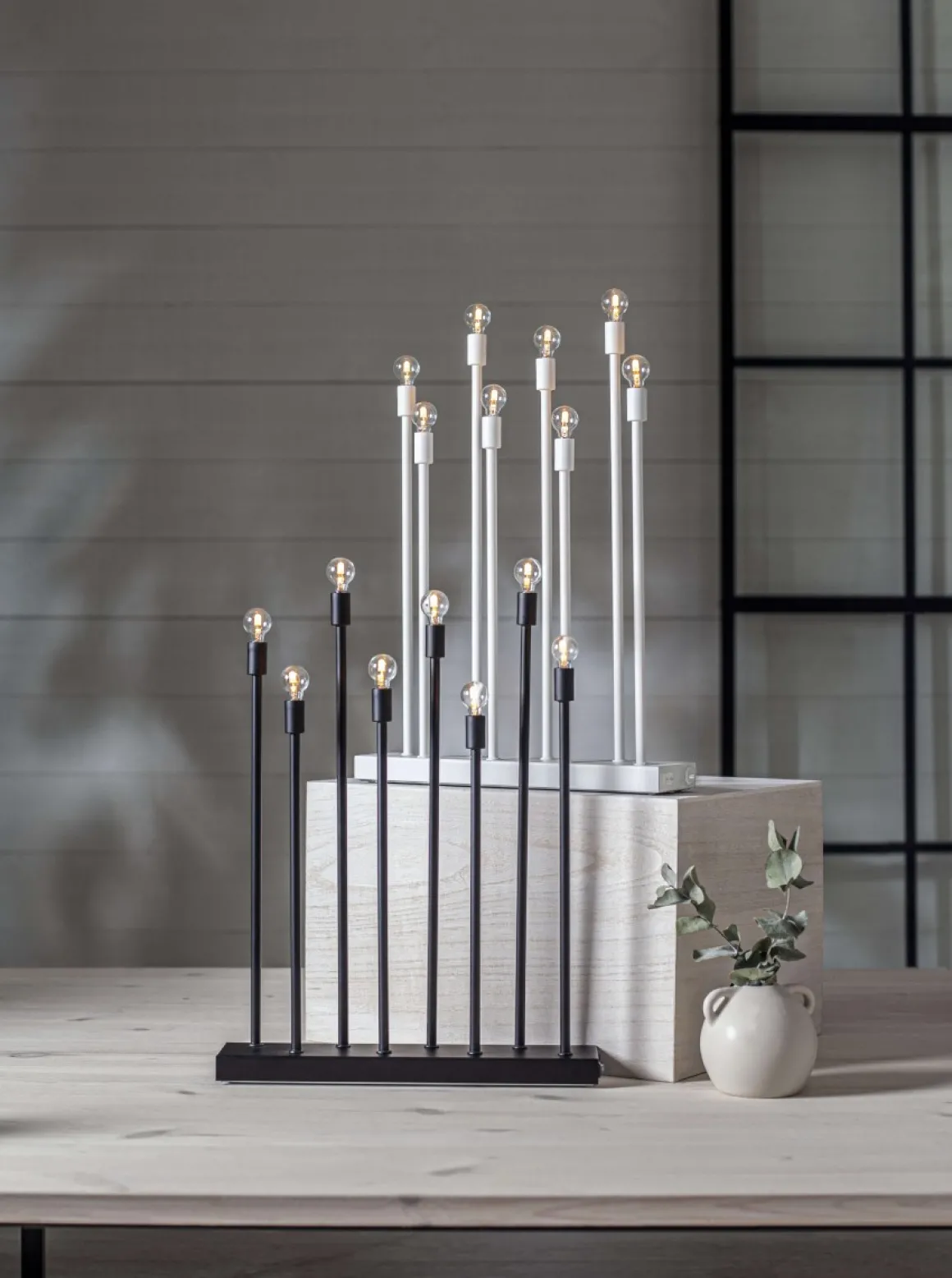 LADDA USB Ljusstake 40cm Svart