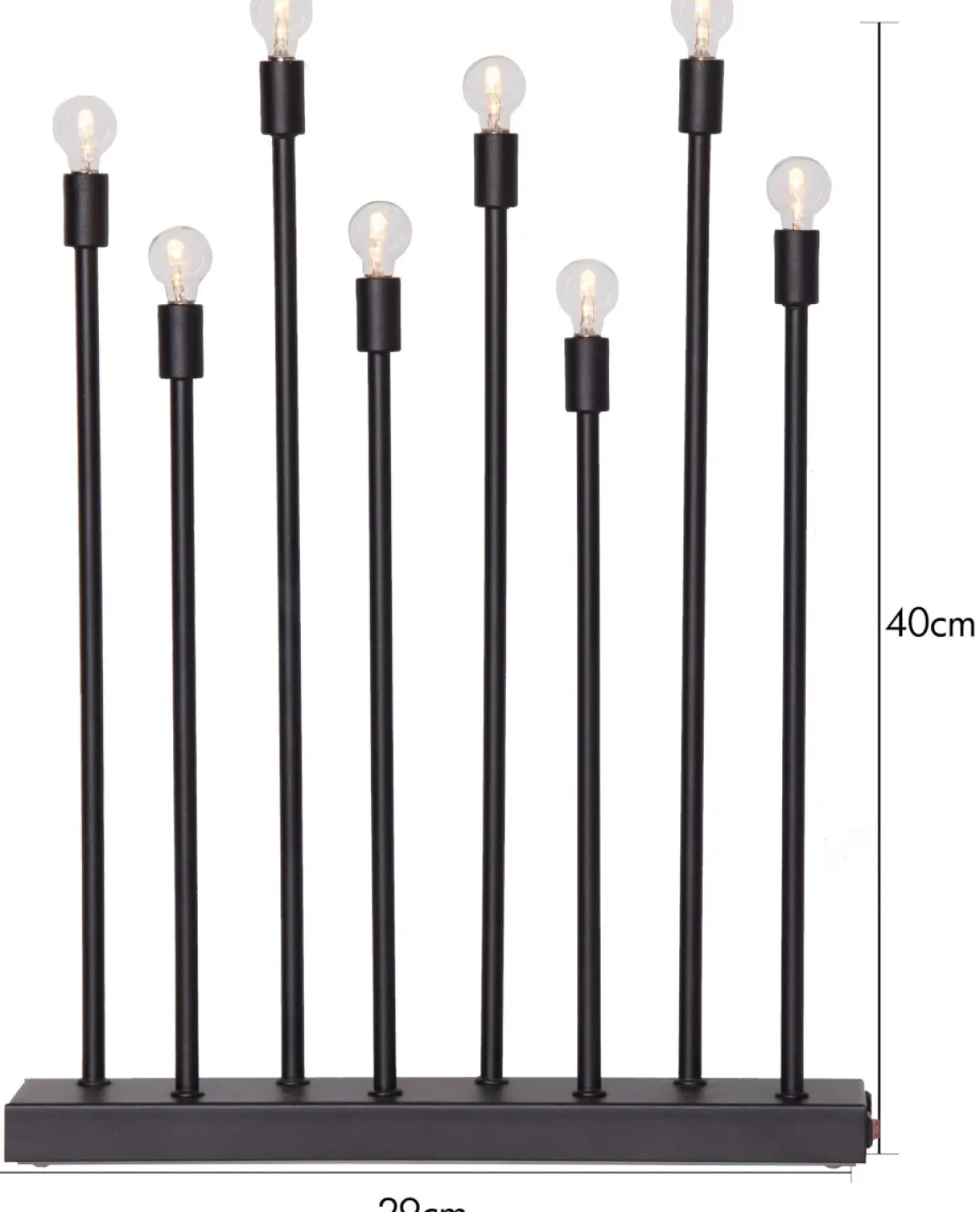 LADDA USB Ljusstake 40cm Svart