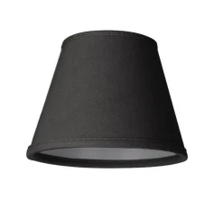 LAMPSKÄRM Linne Klotfäste Svart 14cm