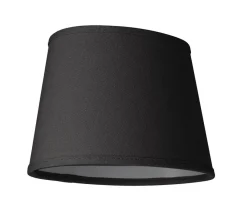 LAMPSKÄRM Linne Ringfäste Oval Svart 20cm