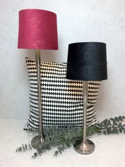 LAMPSKÄRM Sammet 20/17cm Vinröd