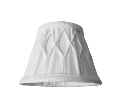 LAMPSKÄRM Veckad Klotfäste Vit 14cm