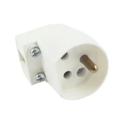 LAMPUTTAG för sladd, jordad 2-pol Vit