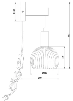 LAPPONIA Vägglampa 15cm Vit