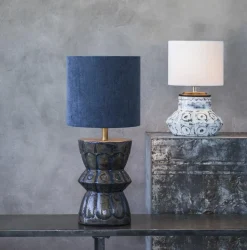 LARRY Lampfot 28cm Vit