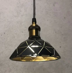 LASERSKUREN Fönsterlampa 15cm Svart/Guld