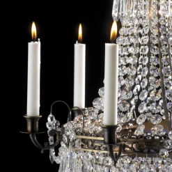 LÄCKÖ Kristallkrona 18L 125cm Antik/Brilliant