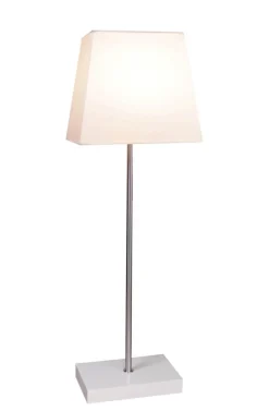 LEO Stjärna & Skärm på fot 43cm Vit